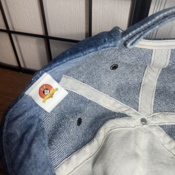 Vintage Looney Tunes TWEETY BIRD Blue Demin Baseball Hat - Picture 6 of 7